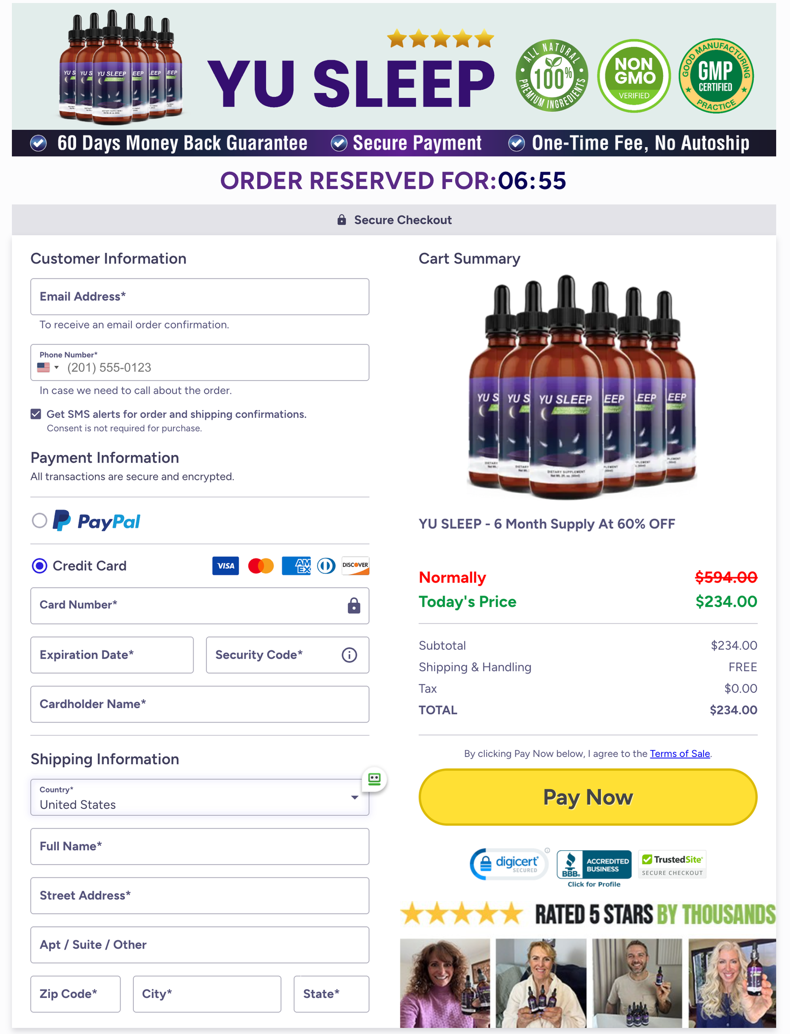 Yu Sleep Official Website Secure Order Page